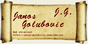 Janoš Golubović vizit kartica